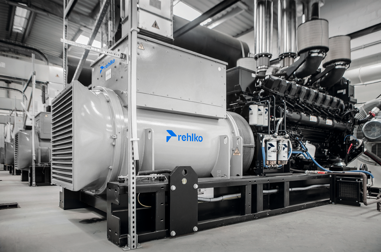 industrial generator at power plant